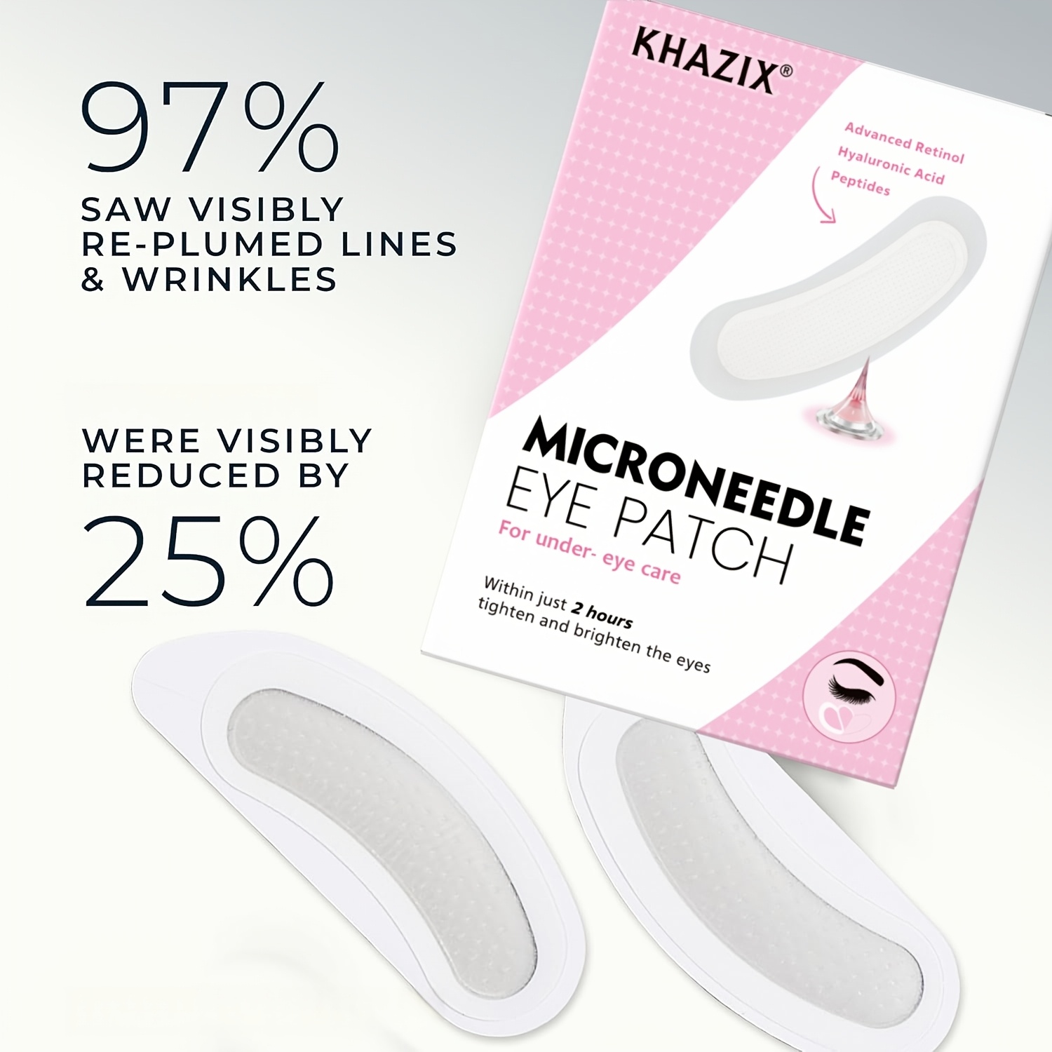 2PCS 레티놀 마이크로니들 아이 패치, 이마, 눈가, - Microneedle Patch Eye 리뷰 및 가격