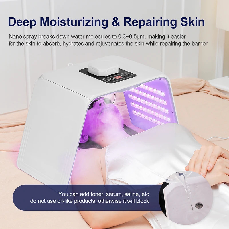 7가지 색상 LED 광자 미용 마스크 피부 보습 나노  - Spa & Wellness Earth City Москва 리뷰 및 가격